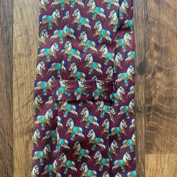Burberry Classic “Playful Ponies” Silk Tie